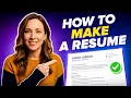 How to Make a Professional Resume Step-by-Step Tutorial