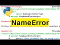 NameError Python Tutorial