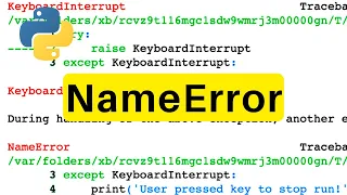 NameError Python Tutorial