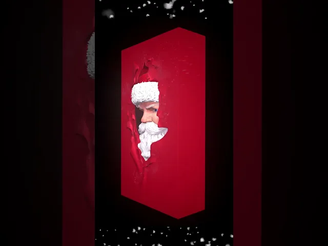 High-Detail Santa/Father Frost Relief Wall Art - Unique Ripped Wall Effect - 3D Print Ready STL video thumbnail
