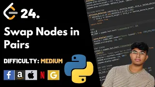 Swap Nodes in Pairs Leet code 24 Theory explained Python code