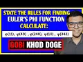 Euler s Phi Function Rules