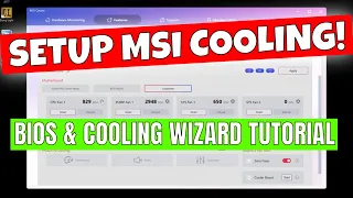 How To Setup Control PC System Fans Pumps In MSI BIOS Or MSI Cooling Wizard