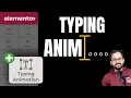 FREE Typing Text Effect Animation Elementor