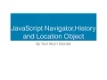 JavaScript History location and Navigator object