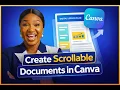 Create Interactive Scrollable Documents in Canva Full Tutorial