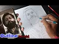 How to draw KGF Chapter 2 Yash 🔥 || Step by step Outline tutorial