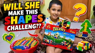 Can She Complete This Shape Challenge?  Watch Her Unboxing, Building & Surprising Results! #Kids 