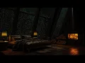 Download Lagu Sleep by the Warm Fireplace Cracklings 🔥 Heavy Rain and Thunderstorms Sounds For Deep Sleep 🌧️