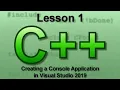 C Console Lesson 1 Creating a Console Application in VS 2019
