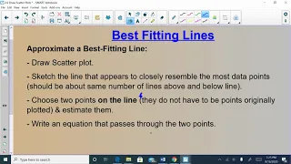 Scatter Plots and Best-Fitting Lines 2 6