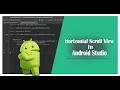 How to use Horizontal Scroll View in Android Studio