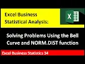 Excel Statistical Analysis 34 Answering Probability Questions With NORM DIST Function