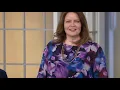 Susan Graver Liquid Knit Top with Printed Chiffon Overlay on QVC