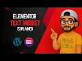 Elementor Text Widget Explained Full Guide for Beginners