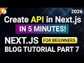 Next js API Routes Tutorial Create a Simple GET API in Next js 15 App Router Beginner Guide