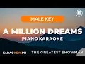 Download Lagu A Million Dreams - The Greatest Showman (Male Key - Piano Karaoke)