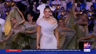 الفنانان أحمد إسماعيل وحنين الشاطر يطربان الحاضرين في احتفالية المتحف المصري الكبير 