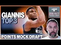 Fantasy Basketball ESPN Points League Mock Draft LeBron Injury Giannis Pick 3 Breakdown