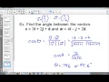 45S Finding the angle between two vectors