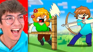 Las DIVERTIDAS Aventuras de Álex y Steve! 😂 Tomate REACCIONA a ANIME de MINECRAFT