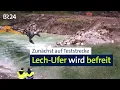 Lech-Renaturierung: Ufer-Verbauungen auf Teststrecke entfernt | Abendschau | BR24