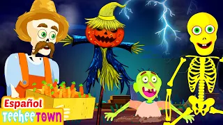 🧟El viejo MacDonald tenía una granja espeluznante | Rimas infantiles aterradoras | Pueblo Teehee