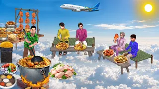 aasman pe jadui dhaba desi restaurant on sky chicken biryani street food hindi kahaniya moral story