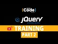 jQuery Training Part - 2 jQuery Tutorial For Beginners jQuery Full Course 2022 SimpliCode