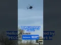 Helicopters Work On Power Lines In Levittown