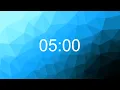 Lagu 5 minute Silent Timer - count UP - blue polygon background