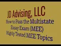 How to Pass the Multistate Essay Exam MEE - Highly Tested MEE Topics