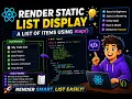 React Static List Rendering Using map Beginner React Project