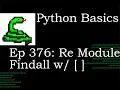 Python Basics Re Findall Method pt 2