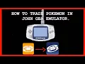 How to trade pokemon in John GBA Emulator by data transfer Link in description