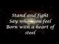 Manowar- Heart of steel (Lyrics)