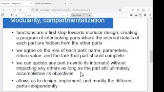 Top down design and program modularity