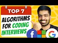 Top 7 Algorithms for Coding Interviews 98 Chance in Interviews DSA interview questions answer