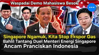 ANCAM DEMO BESAR2AN BESOK GEGARA STOP EKSPORT GAS KE SINGAPORE ? BAHLIL TAK GENTAR DIANCAM SINGAPORE