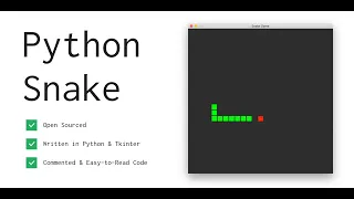 Snake game in Python Tkinter 2022 - dev
