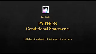 Conditional Statements in Python If If Else If Elif Else Python Tutorial 6