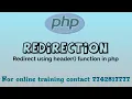 PHP Redirection Explained in Hindi Redirect Webpages Using header Function in PHP