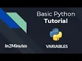 IN-2-MINS Python Tutorial Series VARIABLES Hindi PYTHON PROGRAMMING