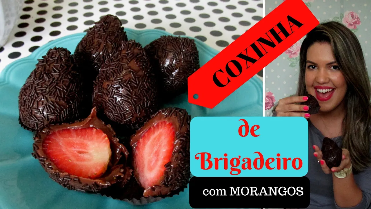 COXINHA DE BRIGADEIRO COM MORANGOS