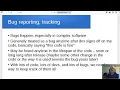 Bug reporting and tracking