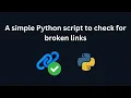 A simple Python script to check for broken links