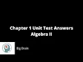 Chapter 1 Unit Test Answers Algebra II