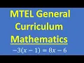 MTEL Test General Curriculum Math