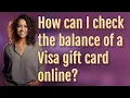 How can I check the balance of a Visa gift card online