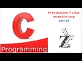 Print alphabet Z using nested for loop part-26
